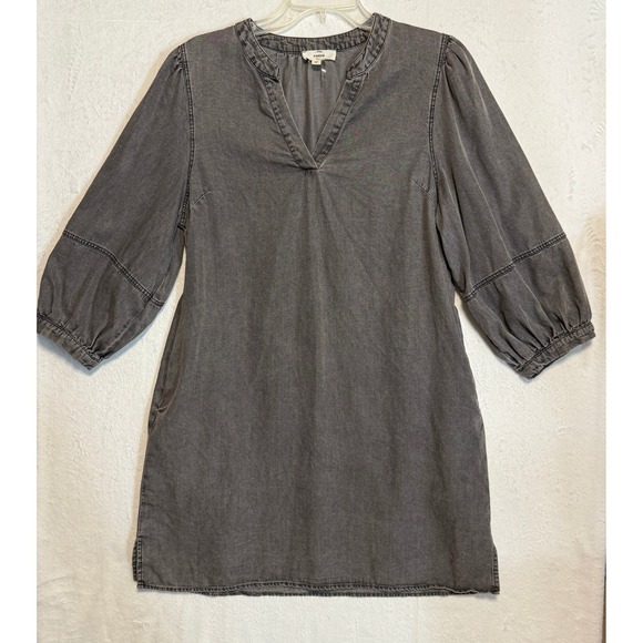 entro Dresses & Skirts - Entro Women's Gray Chambray Tunic‎ Dress Size M Western Chic Prairie Country